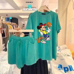 Loose And Comfortable Sports Short-Sleeved Shorts Suit