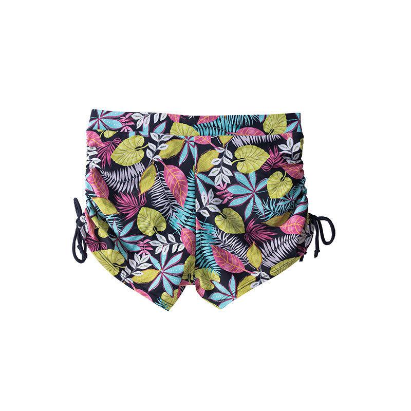 Wrinkled Fashion Hip-wrapped Slim Fit Swim Trunks