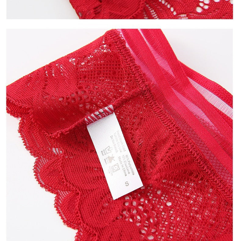 Lace Hollow Waist Breathable Seamless Cotton Panties
