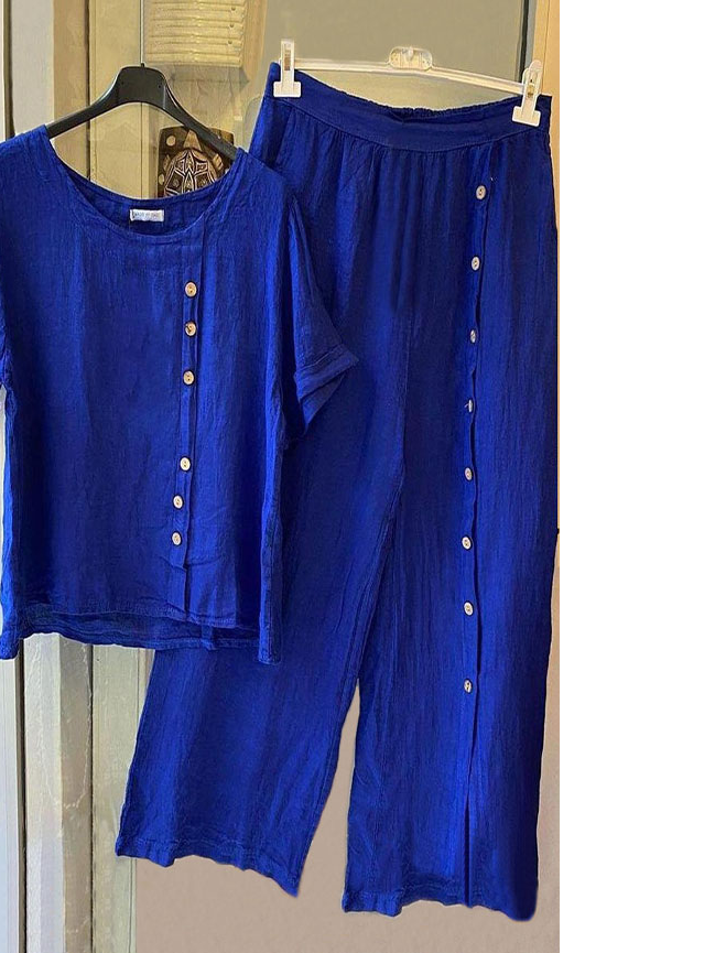 Plain Loosen Casual Two Piece Sets