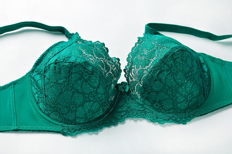 Lace Ultra-thin Solid Color Sexy EF Large Cup Bra