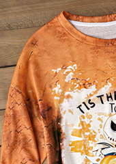 Halloween Tis The Season To Be Spooky Bleached Sweatshirt