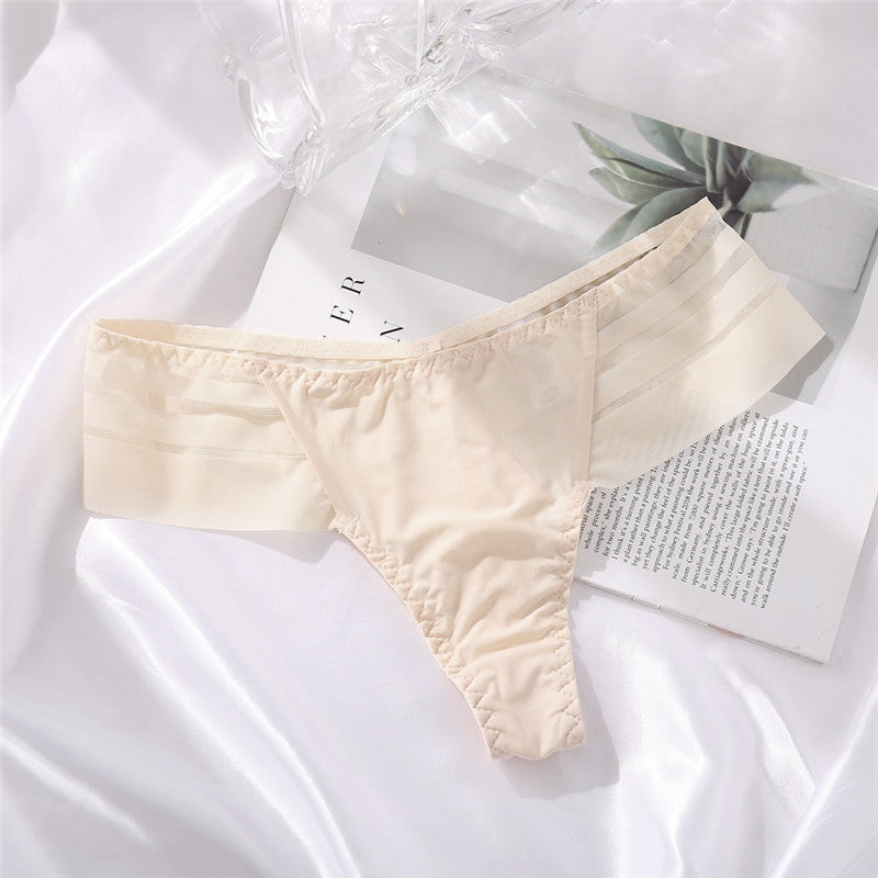 Low Waist Mesh Patch Seamless Panty