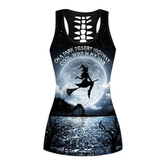 Halloween Silver Witch Trousers Sleeveless Top Digital Printing Casual Suit Home Clothes