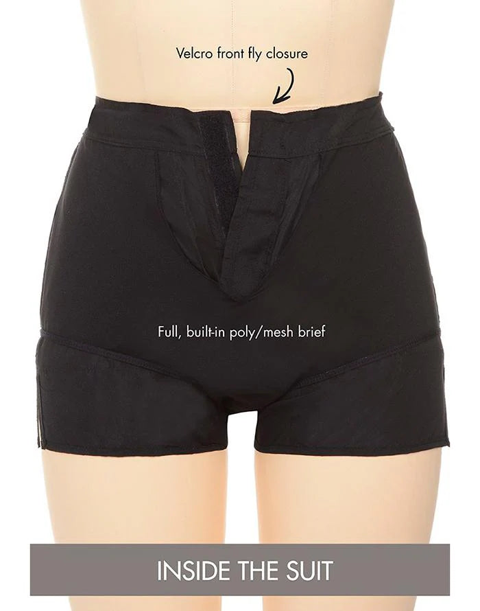 Black Cargo Swim Short