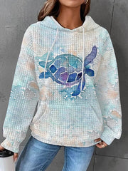 Long-Sleeved Hooded Dog Printed Casual Pullover Sweatshirt