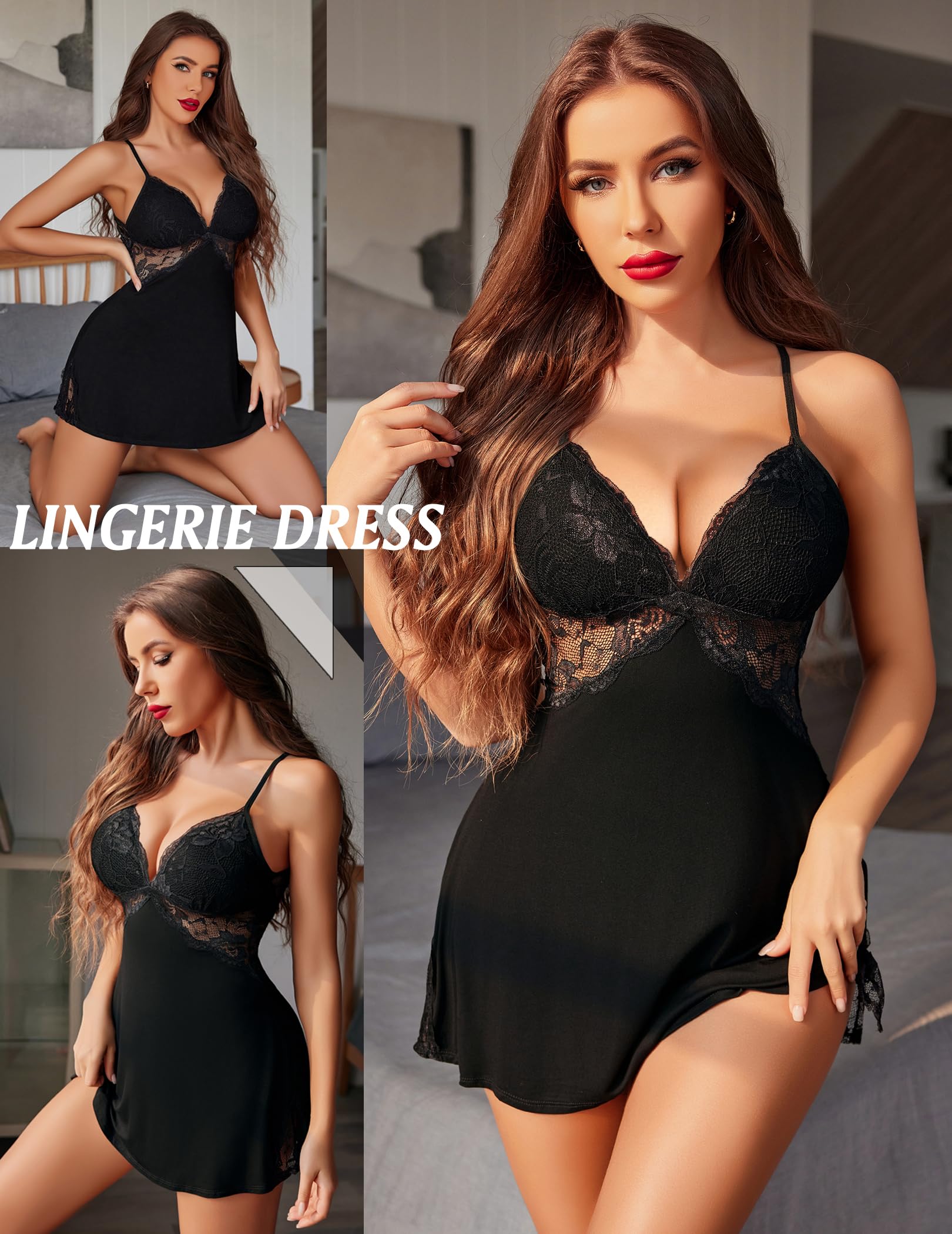 Lingerie Lace Chemise Sleepwear Babydoll Teddy Lingerie