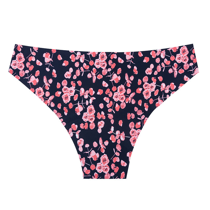 Seamless Anti-Leakage Printed Four-Layer Ice Silk Physiological Menstrual Swimming Trunks