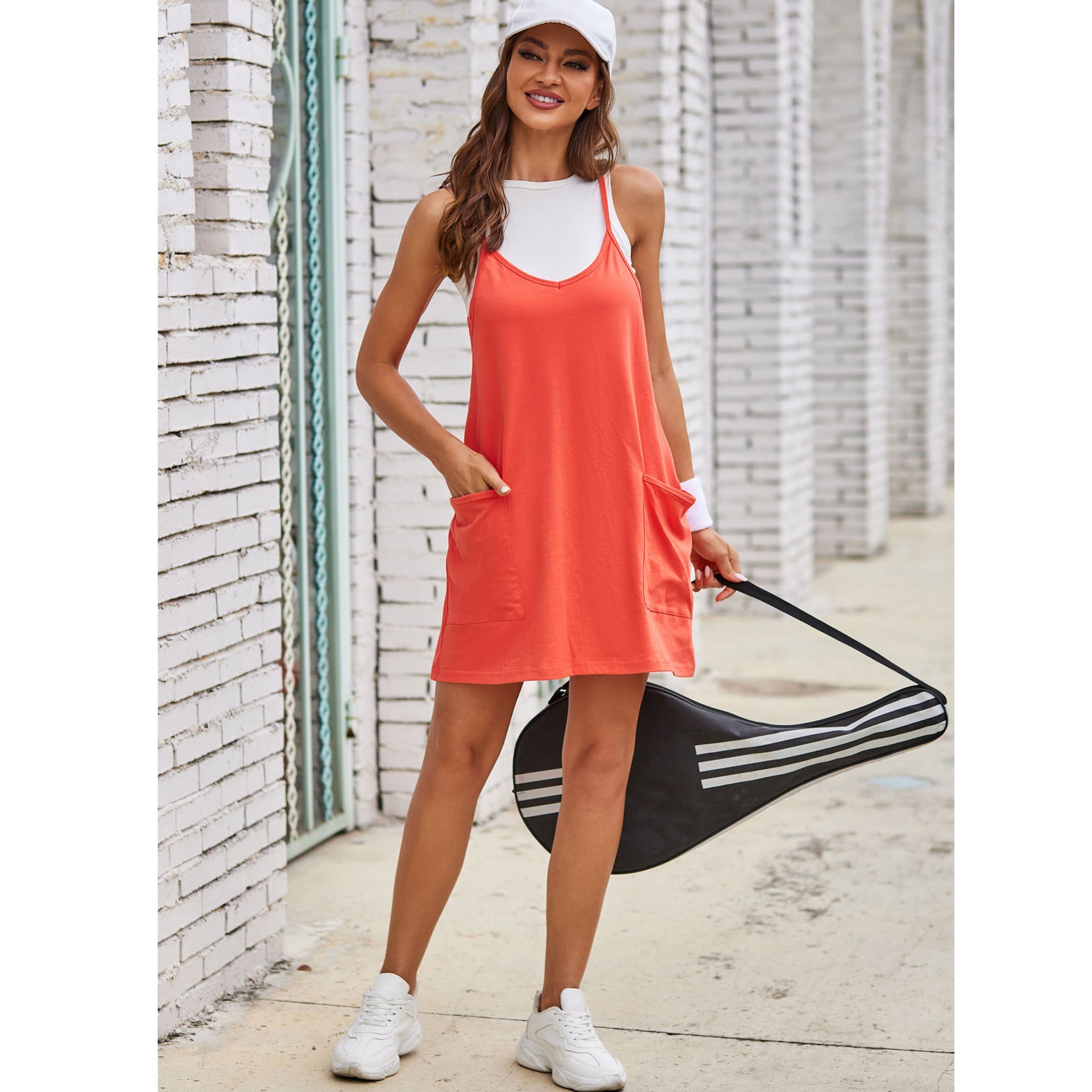 Three-piece suit suspender skirt + suspenders + shorts