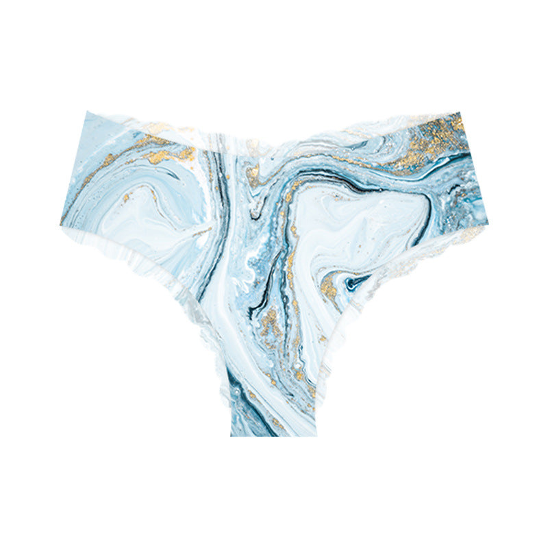 Printed Mid-Low Waist Seamless Sexy Panties