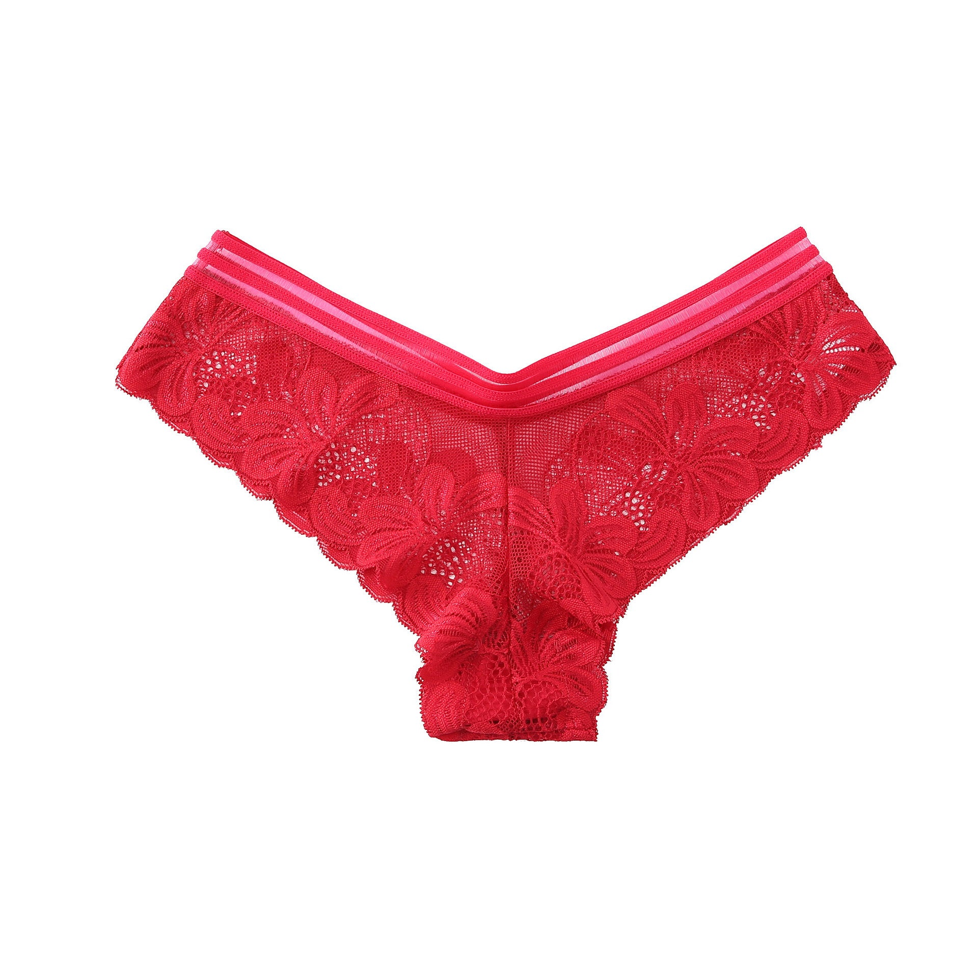 Lace Hollow Waist Breathable Seamless Cotton Panties