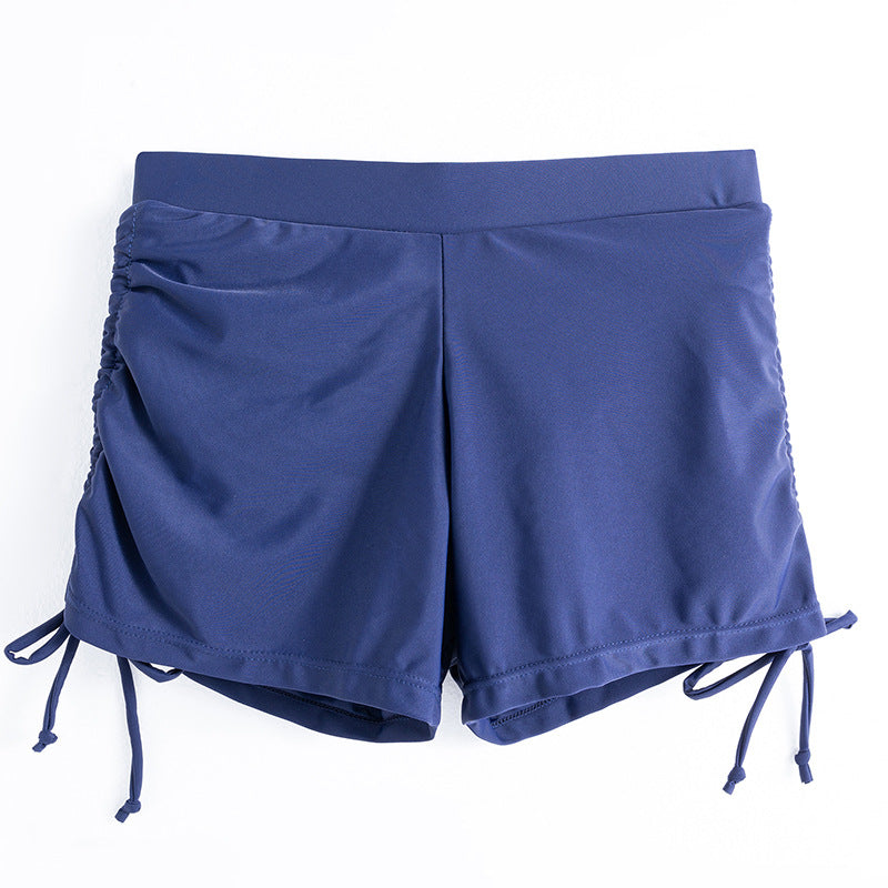 Wrinkled Fashion Hip-wrapped Slim Fit Swim Trunks