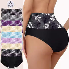 Printed Breathable High-Waisted Tummy-Control Sexy Underwear