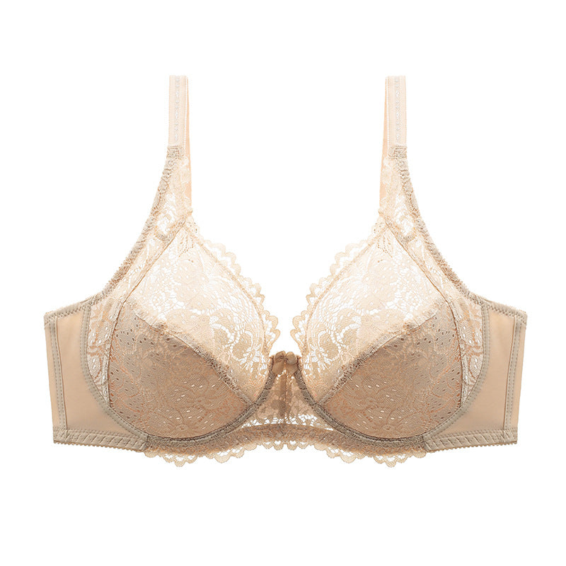 Lace Ultra-thin Solid Color Sexy EF Large Cup Bra