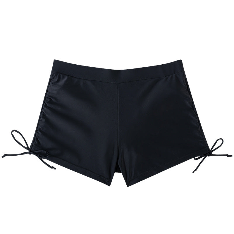 Wrinkled Fashion Hip-wrapped Slim Fit Swim Trunks
