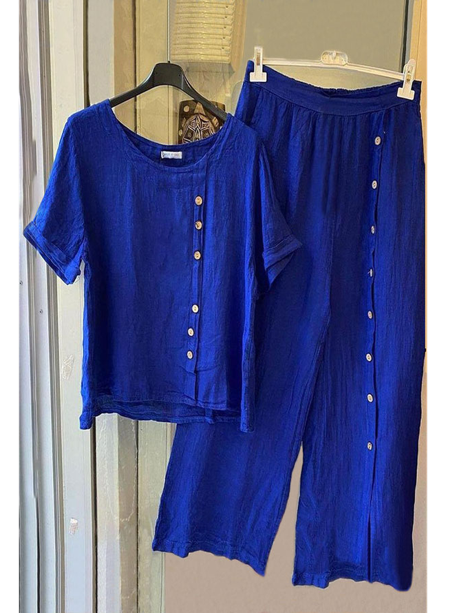 Plain Loosen Casual Two Piece Sets