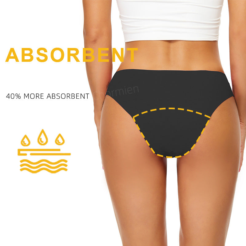 Four-Layer Leak-Proof Sanitary Napkin-Free Menstrual Swimming Trunks