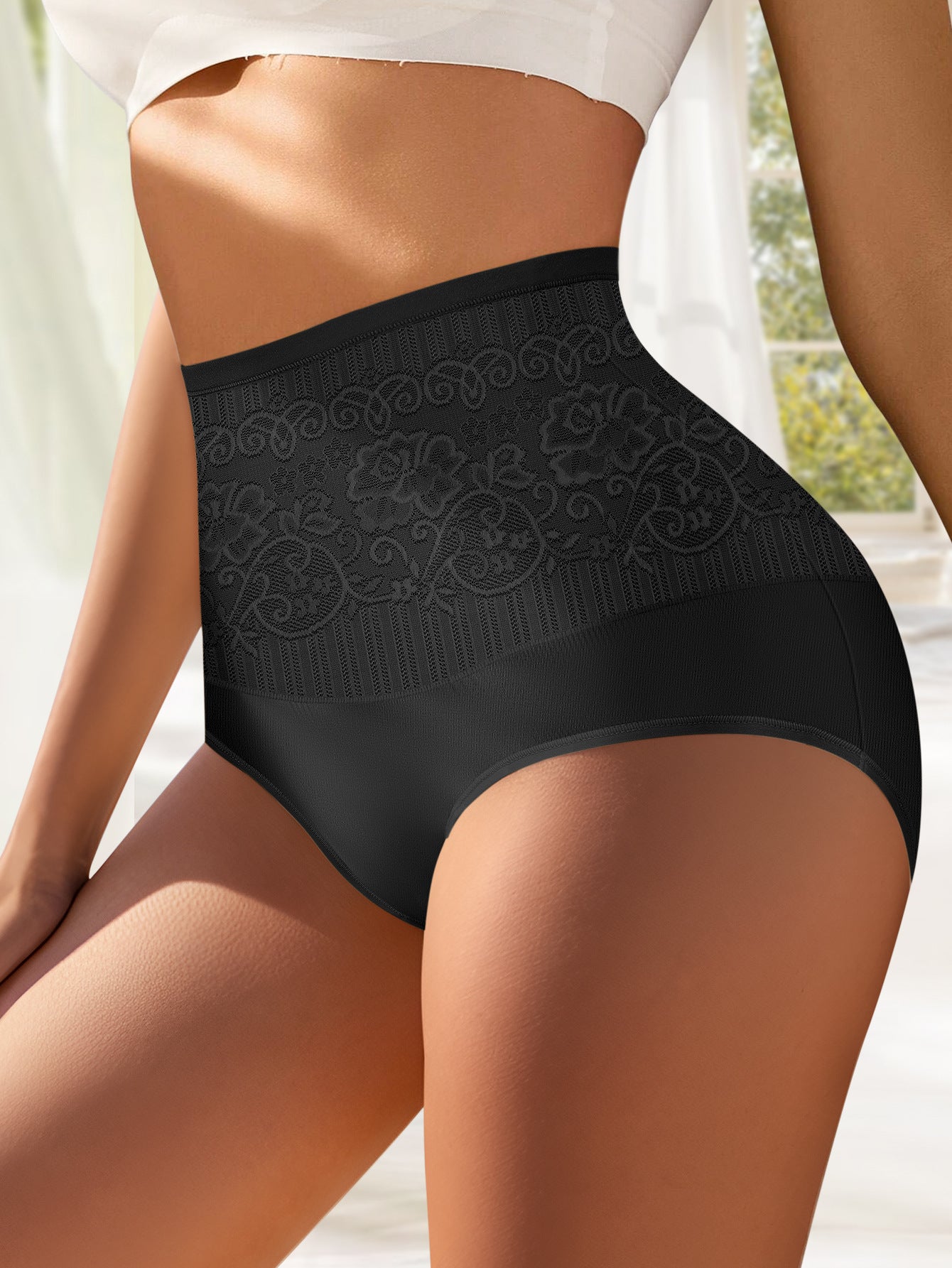 High Waist Plus Size Tummy Control Butt lift Body Shaping Cotton Panties