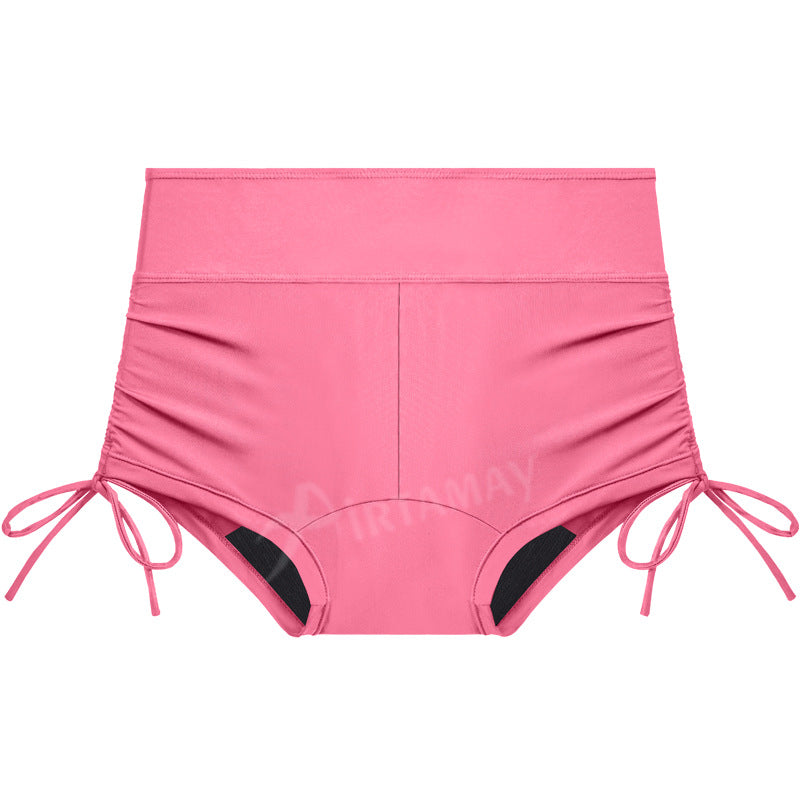 Drawstring Four-Layer Leak-Proof Menstrual Swim Trunks