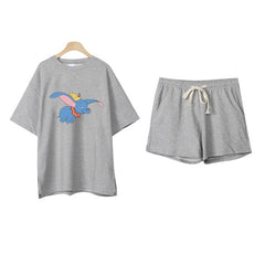 Short-Sleeved T-Shirt And Shorts Fashionable Casual Two-Piece Suit