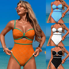 Solid Color Hollow Sling One Piece