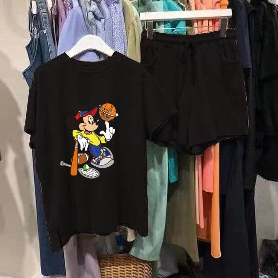 Loose And Comfortable Sports Short-Sleeved Shorts Suit