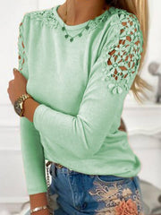 Crew Neck Long Sleeve Shirts & Tops
