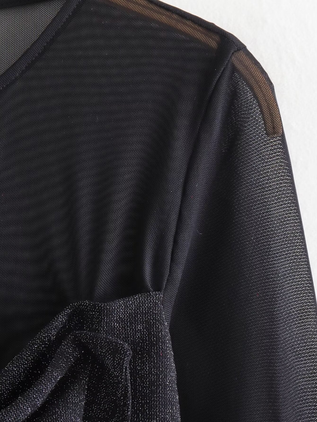 Fashionable Chest Bow Design Slim Short Shirt Top