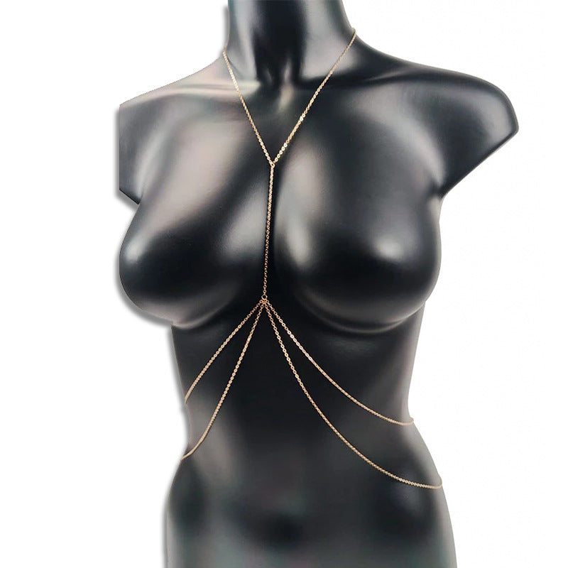 Sexy Simple Cross Body Chain Integrated Chain