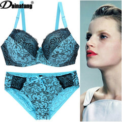 Floral Lace Plus Size Bra and Lingerie Set