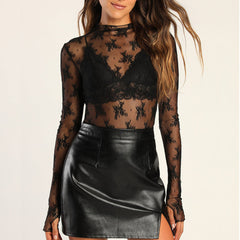 See-Through Lace Mesh Multi-Color Sexy T-shirt