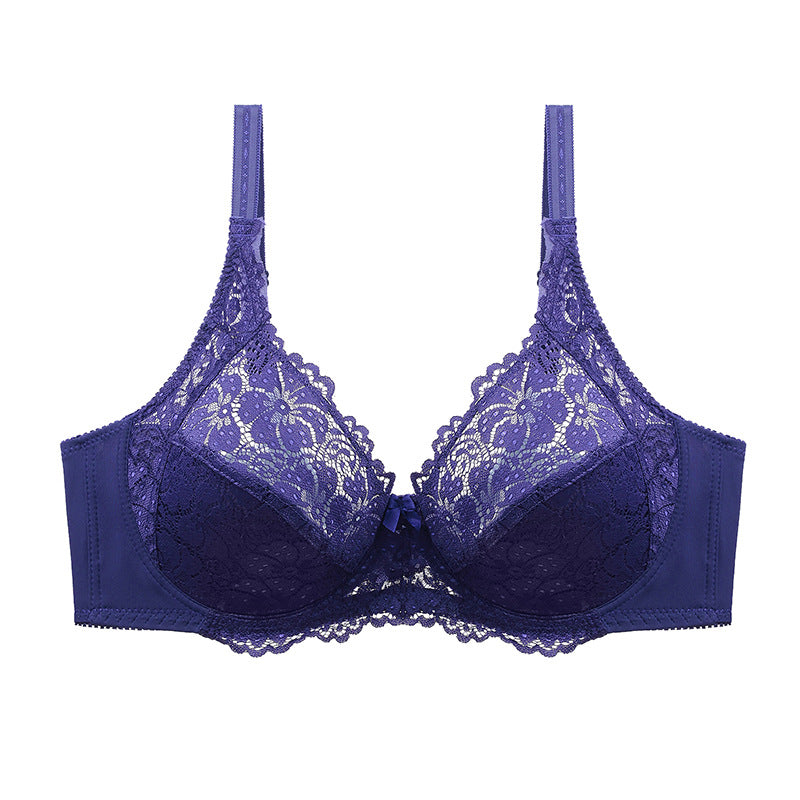 Lace Ultra-thin Solid Color Sexy EF Large Cup Bra