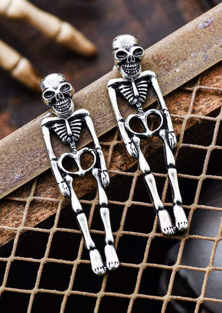 Halloween Skeleton Gothic Stud Earrings