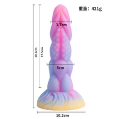 Luminous Alien-shaped Penis Platinum Silicone Dildo Sex Toy Adult Product Erotic Toy Female Masturbator