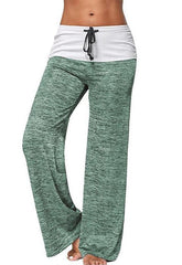 Simple Solid Color Drawstring Tie Wide Leg Pants-6 Colors