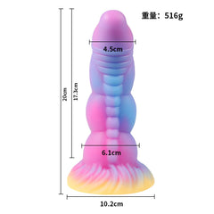 Luminous Alien-shaped Penis Platinum Silicone Dildo Sex Toy Adult Product Erotic Toy Female Masturbator
