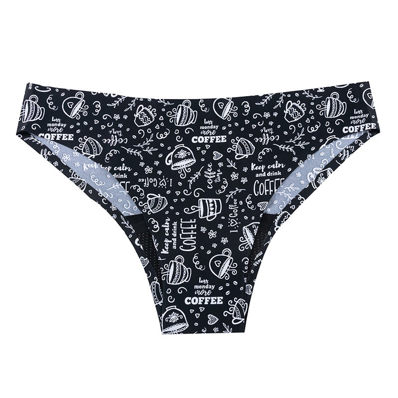 Seamless Anti-Leakage Printed Four-Layer Ice Silk Physiological Menstrual Swimming Trunks