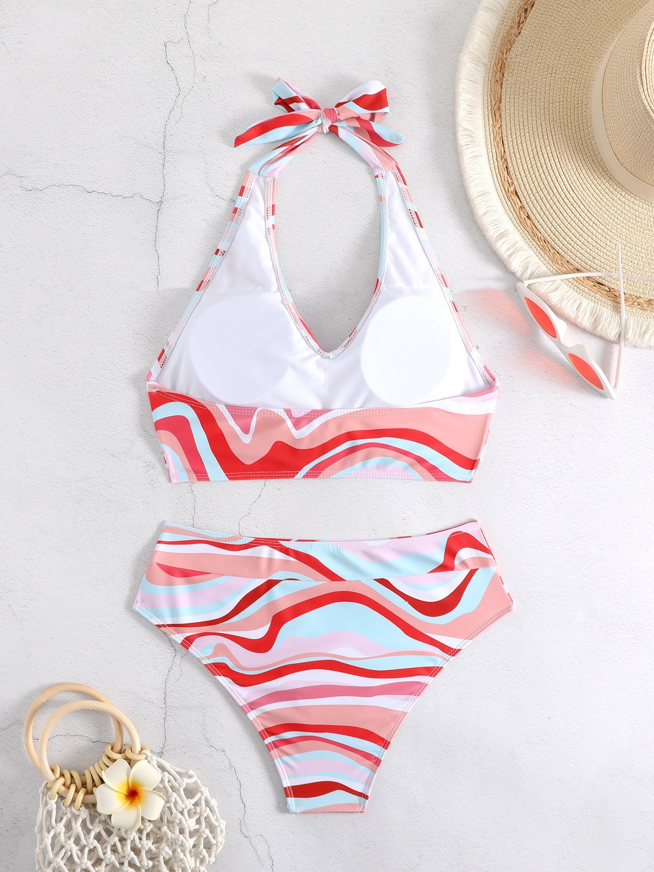Cross-Over Bikini Two-Piece Set in Multiple Colors