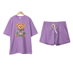 Loose Short-Sleeved T-Shirt Shorts Fashionable Casual Sports Suit