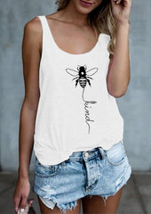 Honeybee Printing Ladies Vest Top