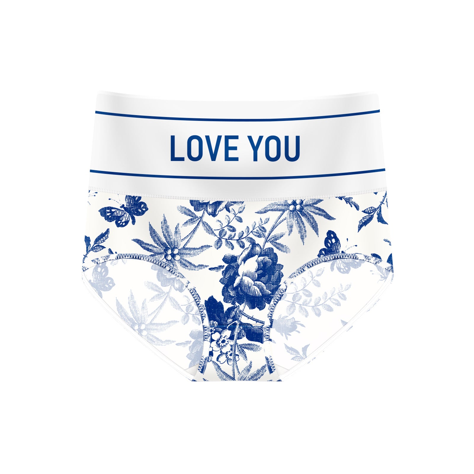 Floral Print High Waist Women's Underwear