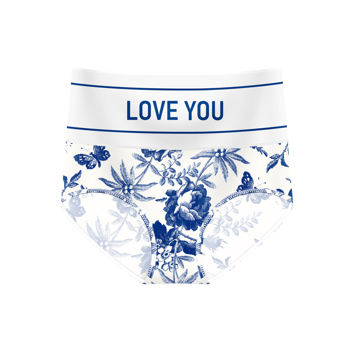 Floral Print High Waist Women's Underwear
