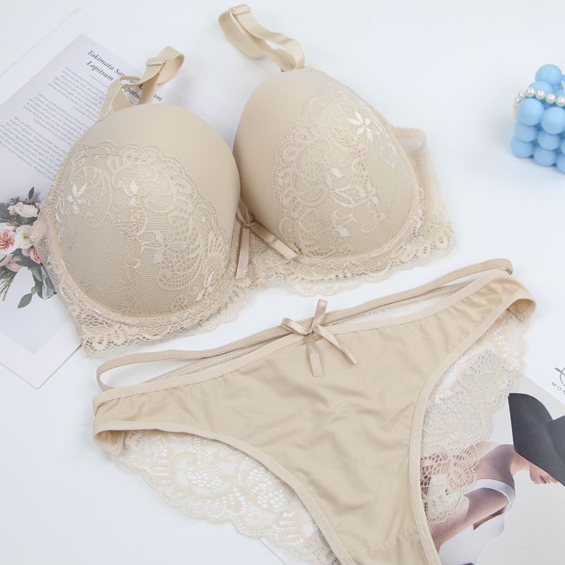 Body Color Bra Lace Sexy Solid Color Bra Set – Mondaylingerie