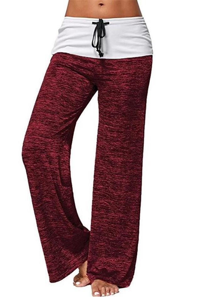 Simple Solid Color Drawstring Tie Wide Leg Pants-6 Colors