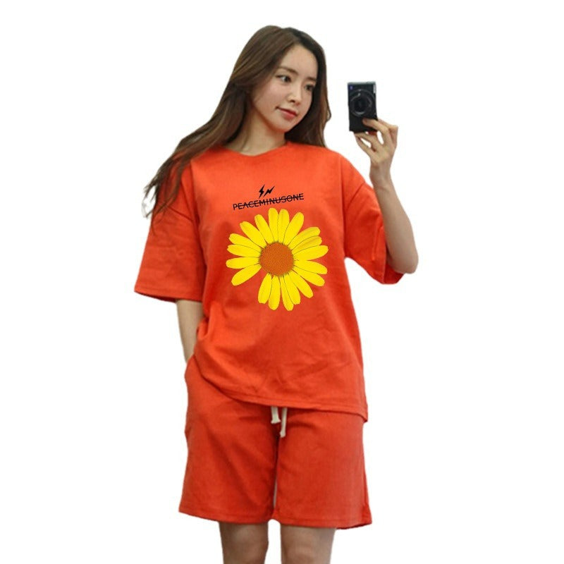 Fashion Casual Short-Sleeved T-Shirt Two-Piece Suit