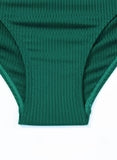 Solid Color High Waist Pleated Skirt With One Side Tie Swim Short