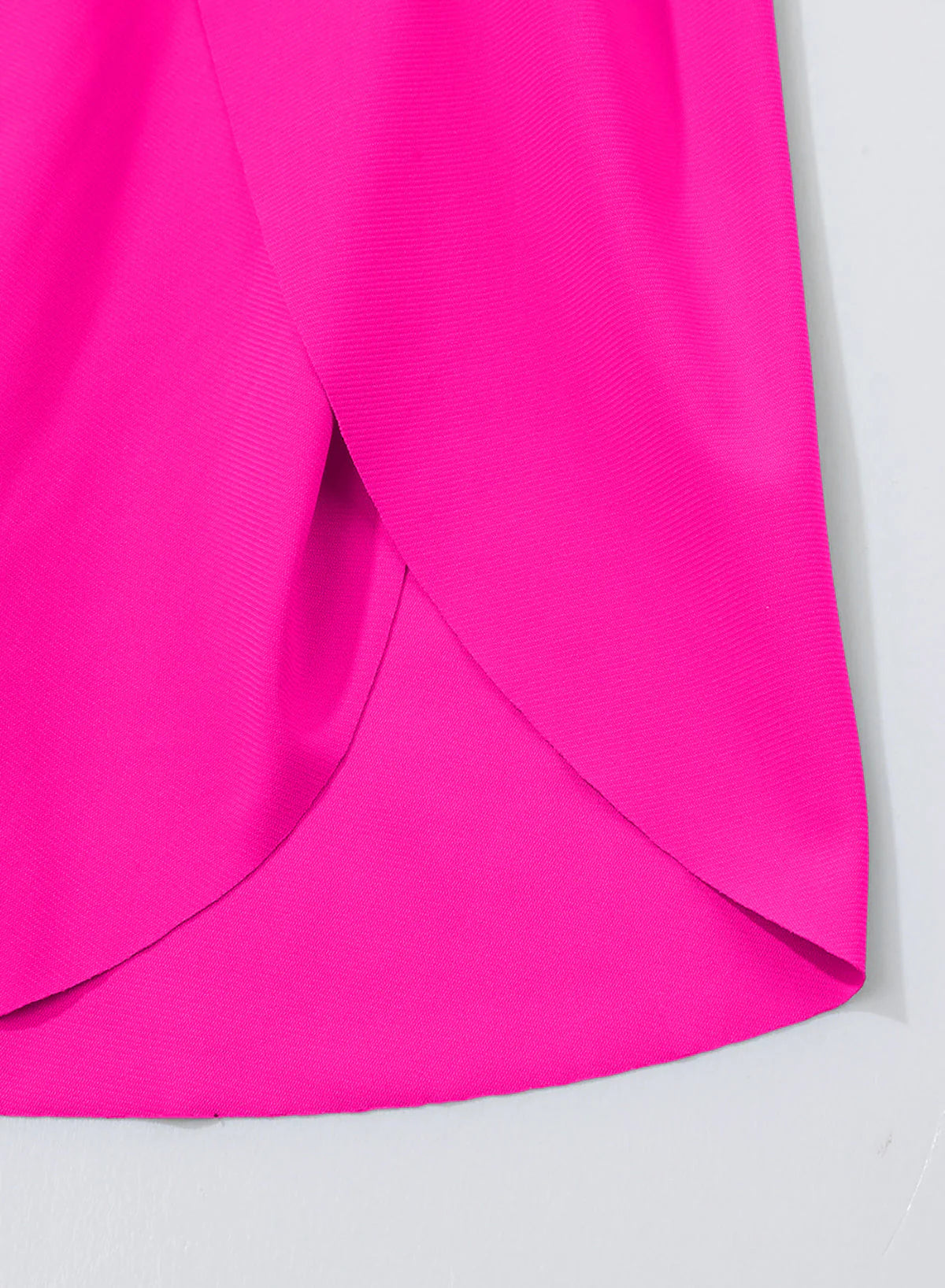 Pink Solid Color Simple Versatile High Waist Swim Short