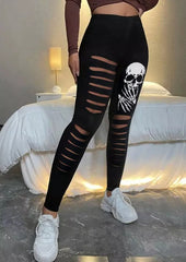 Halloween Skeleton Hand Cut Out Leggings