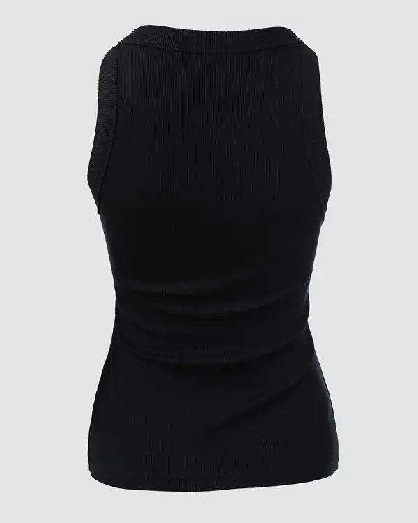 O-Neck Knit Sleeveless Casual Top