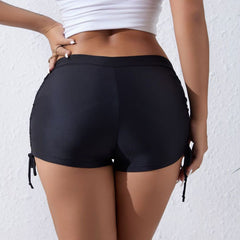Wrinkled Fashion Hip-wrapped Slim Fit Swim Trunks